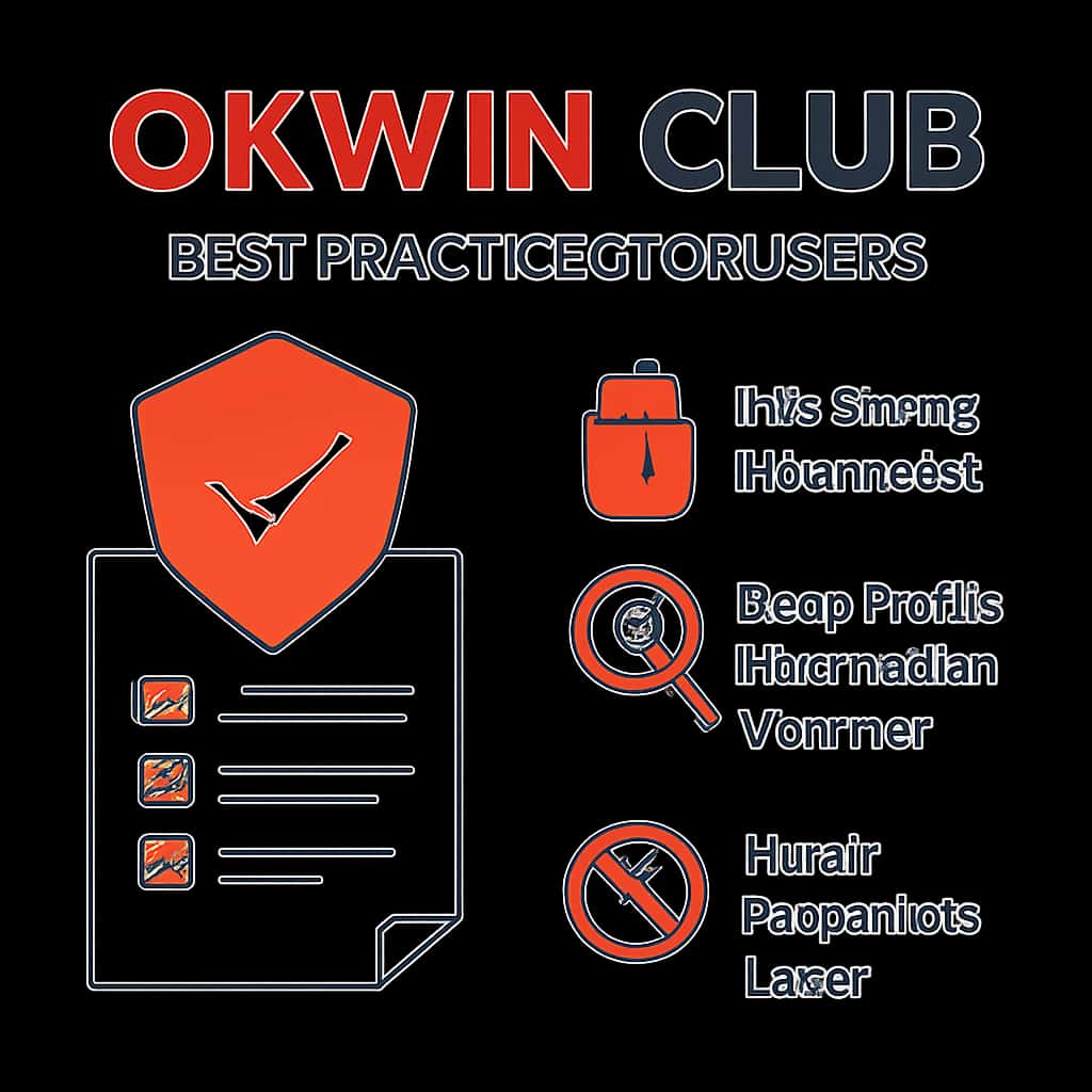 An illustration detailing best practices for Okwin Club users.