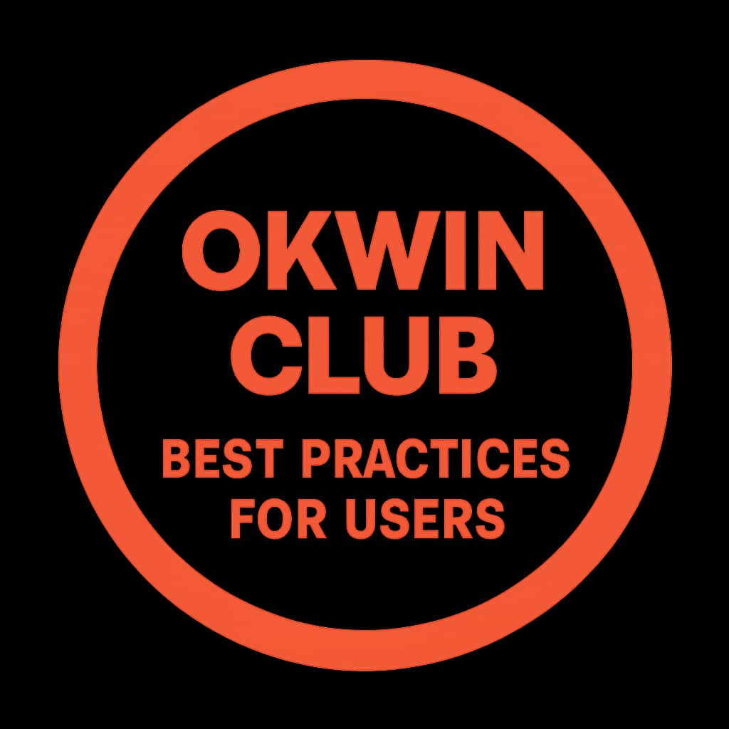 An icon indicating best practices for Okwin Club users.