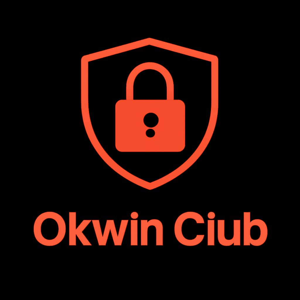 An icon representing account security with the text 'Okwin Club'.