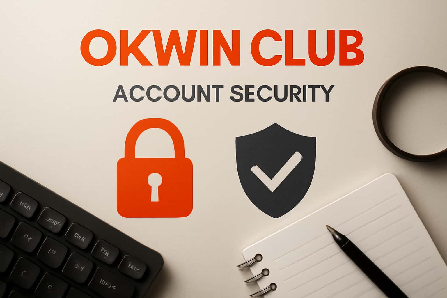 An illustration representing account security features for Okwin Club, emphasizing safety.