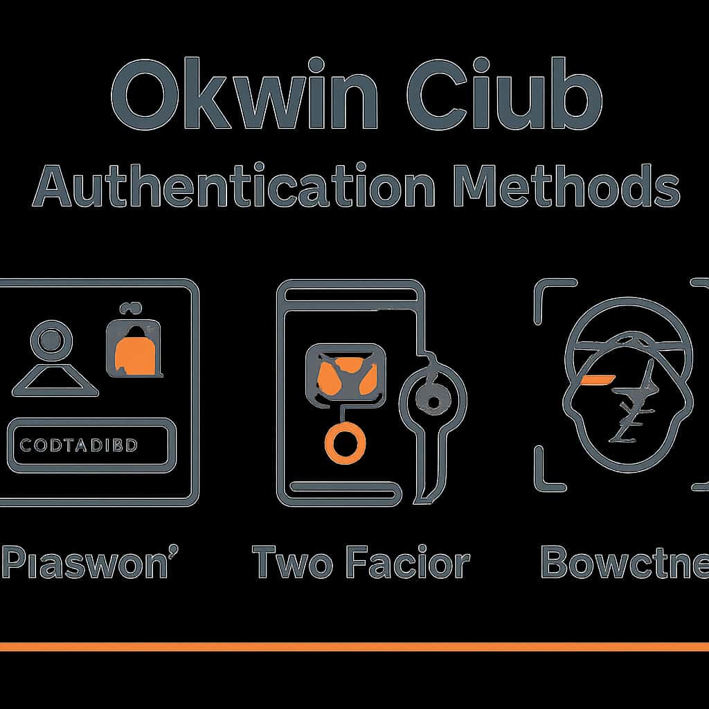 Educational diagram outlining Okwin Club Authentication Methods.