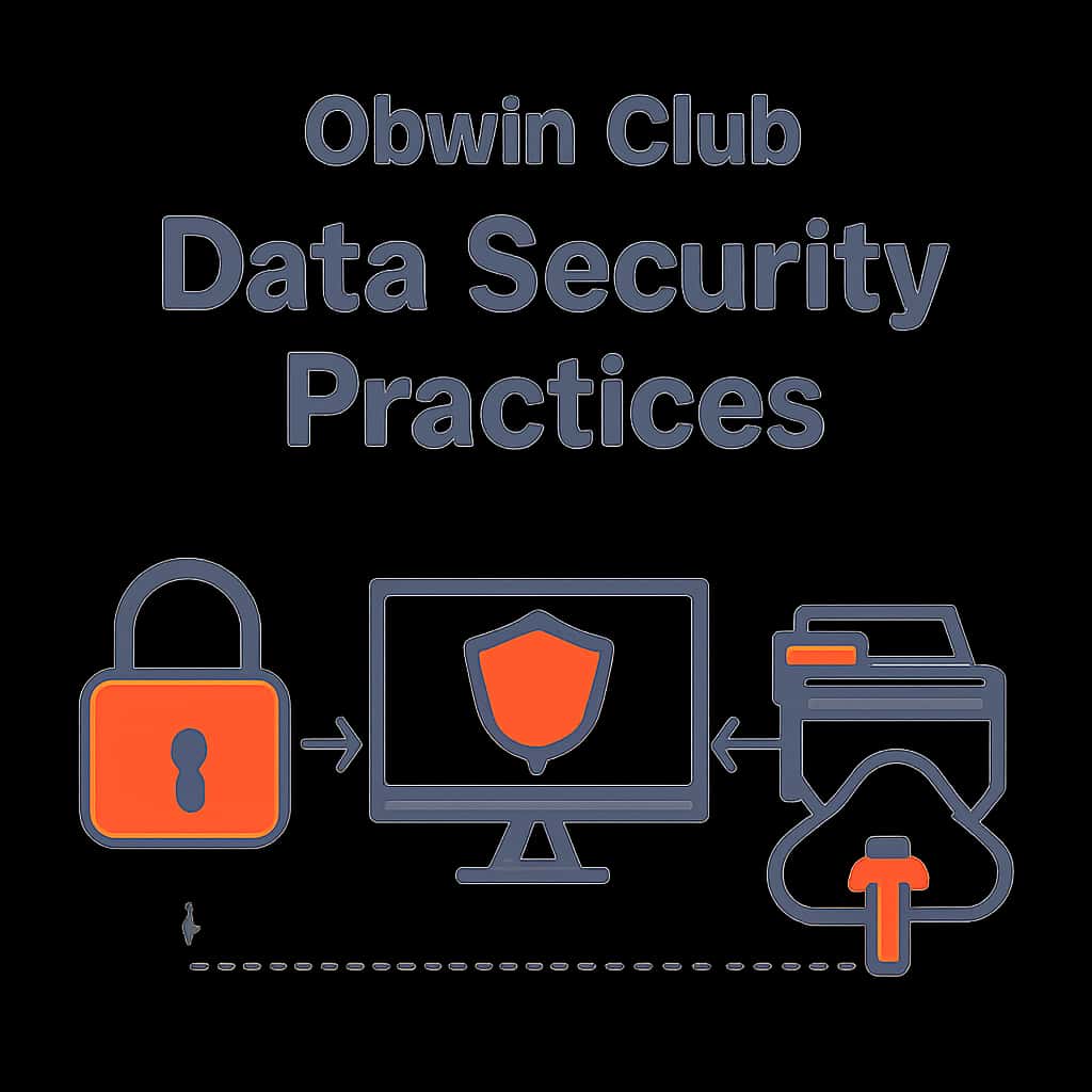 A diagram illustrating Okwin Club Data Security Practices.