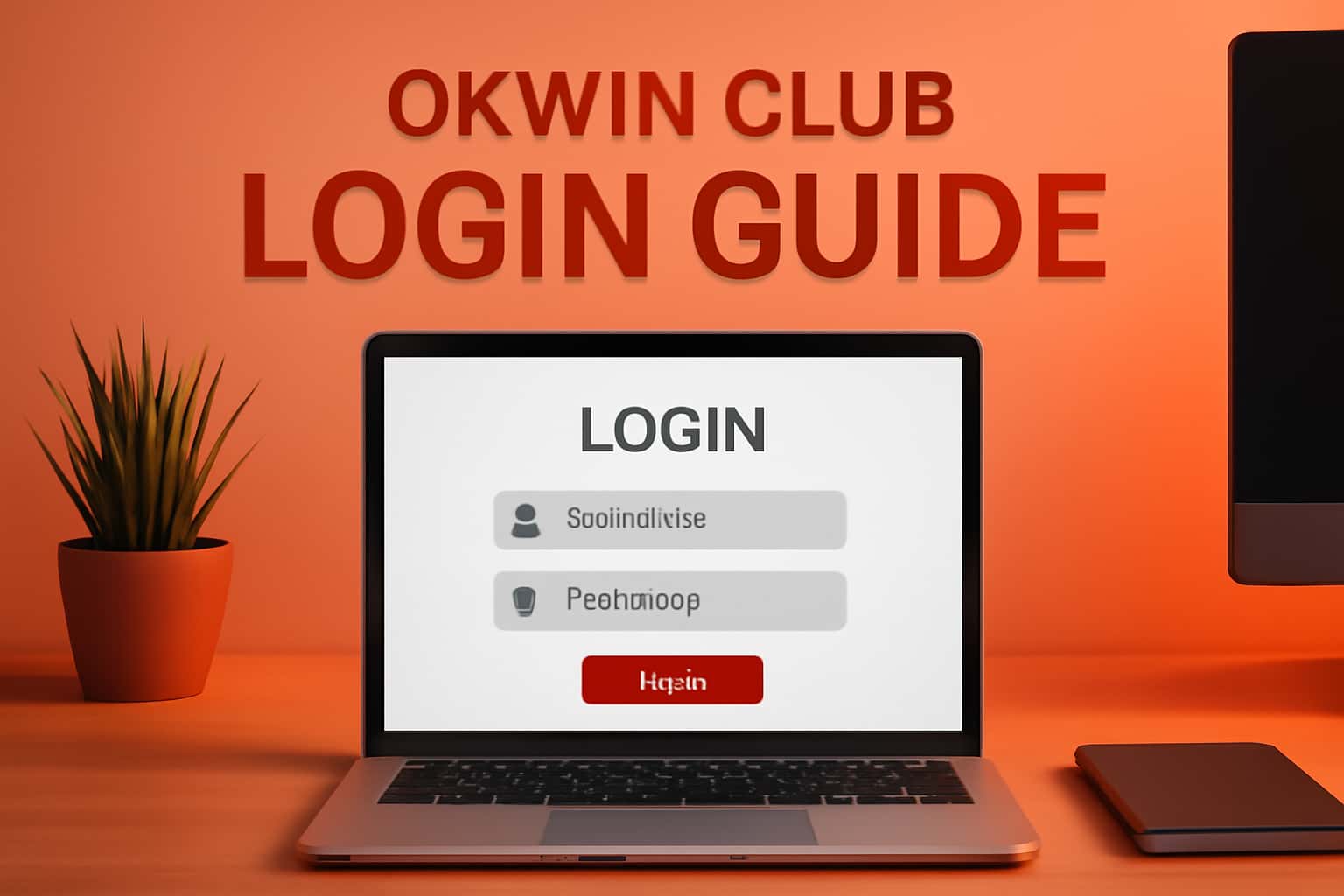 An informational representation of the Okwin Club Login Guide with a modern design.