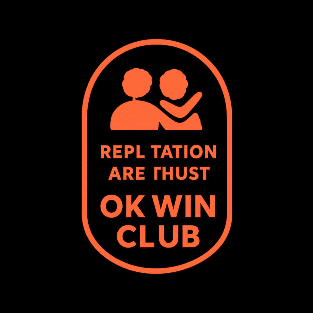 A professional badge representing Okwin Club's commitment to reputation and trust.