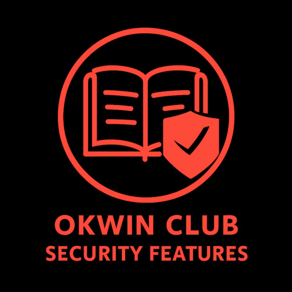 A badge symbolizing the security features of Okwin Club.