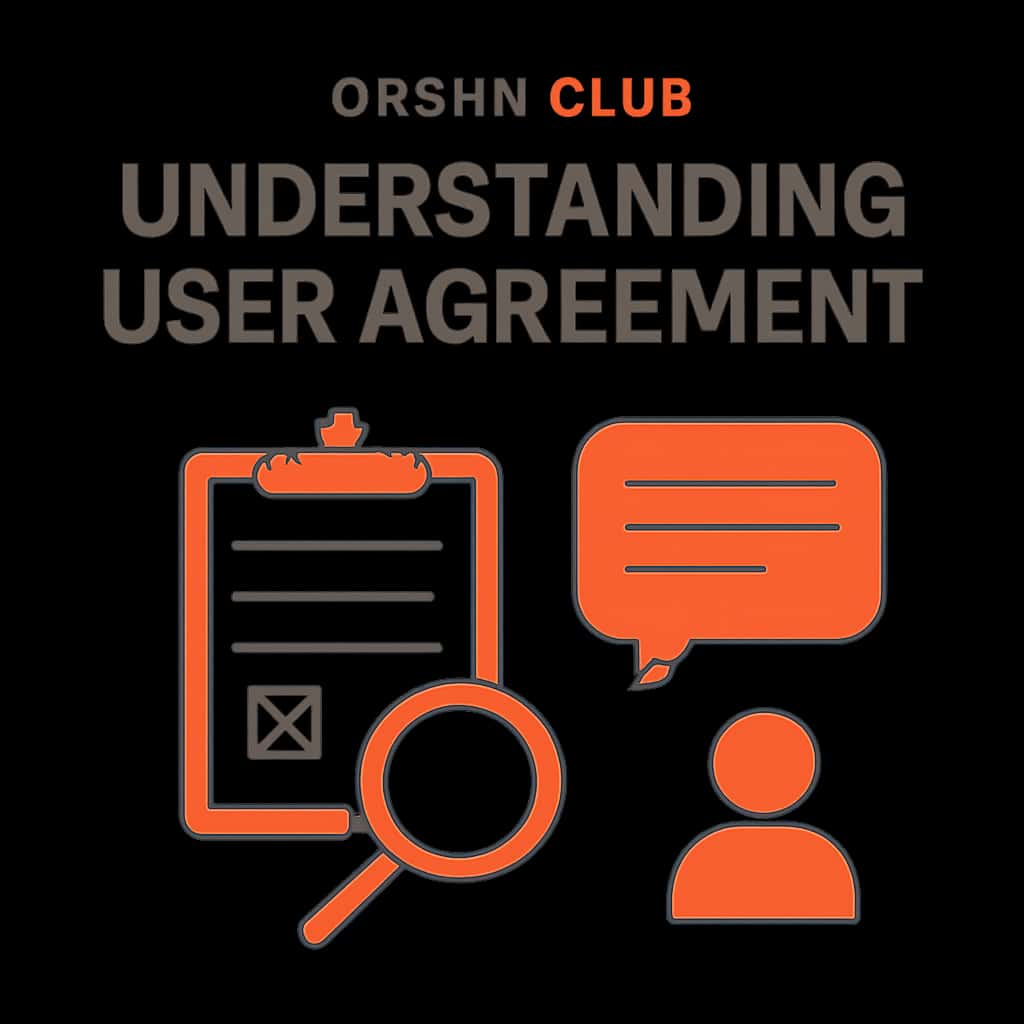 An educational diagram depicting aspects of the Okwin Club User Agreement.
